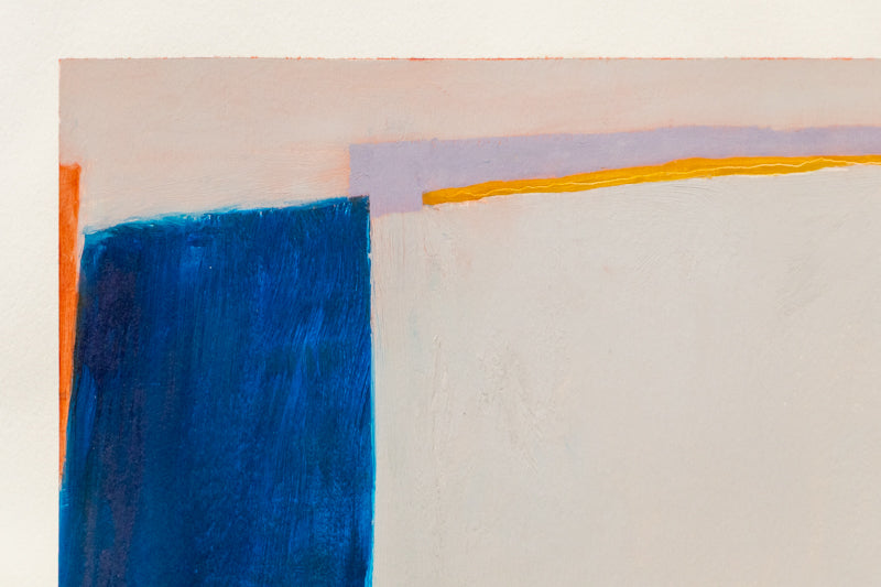 From Pillar to Post (Abstract with Blue and Cyan Polygons), Painting, 2007