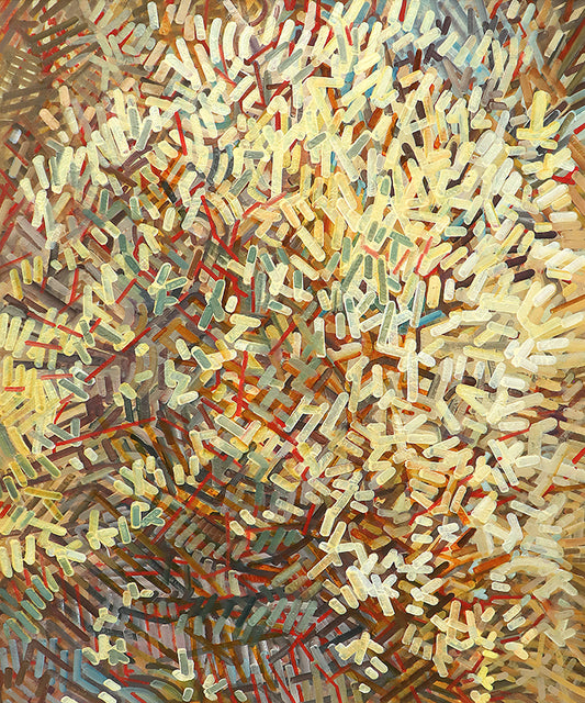 Untitled (Abstract in Red, Brown, Amber, and Olive), Painting