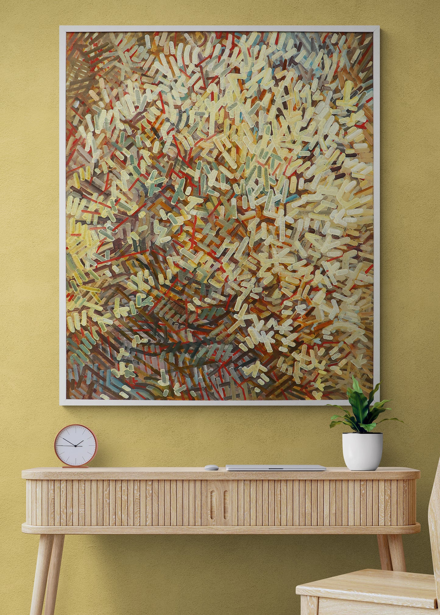 Untitled (Abstract in Red, Brown, Amber, and Olive), Painting