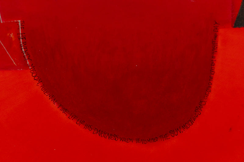 Untitled (Red Abstract of The Heavenly Mboom, Potential Fire), Print