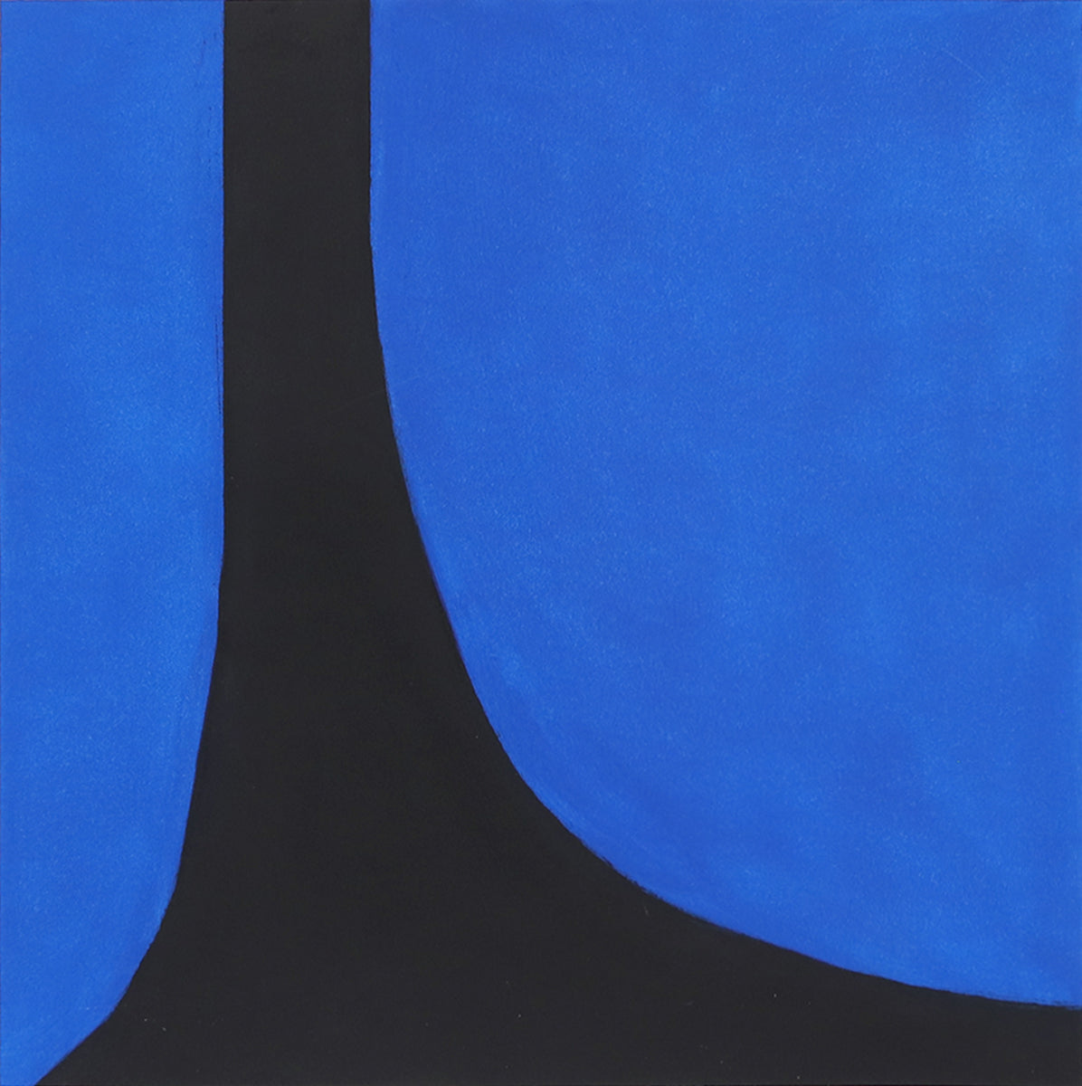 Untitled (Black with Blue Ovals Abstract), Print, circa 1990-2005