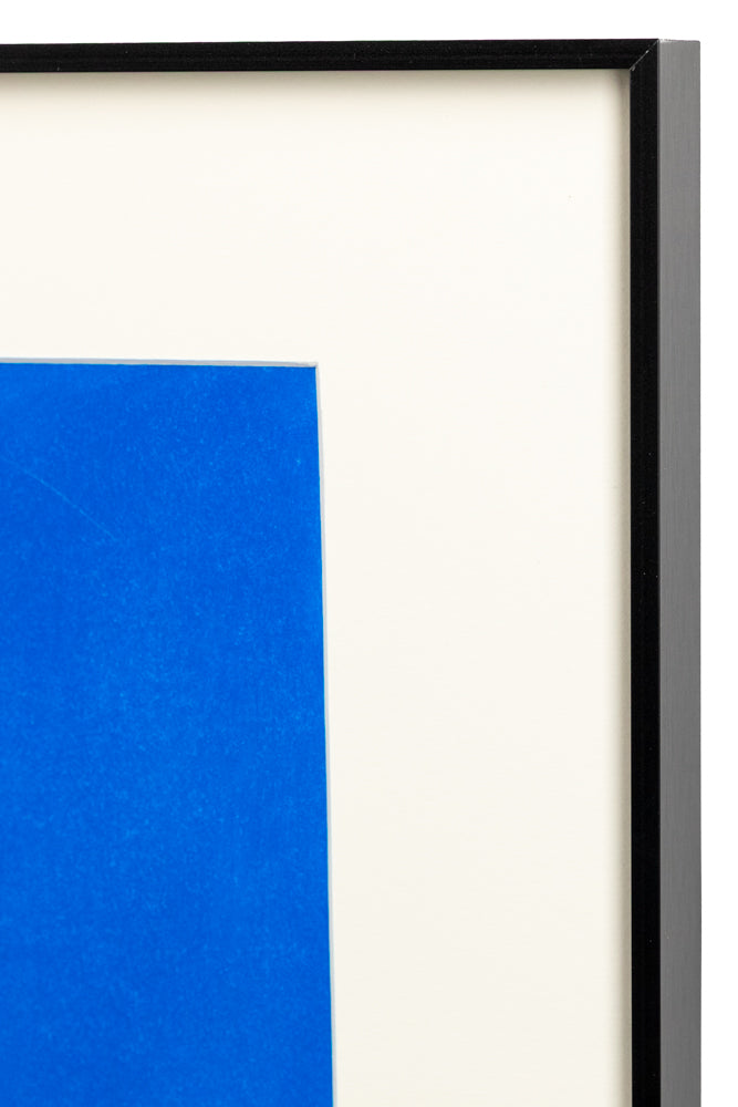 Untitled (Black with Blue Ovals Abstract), Print, circa 1990-2005