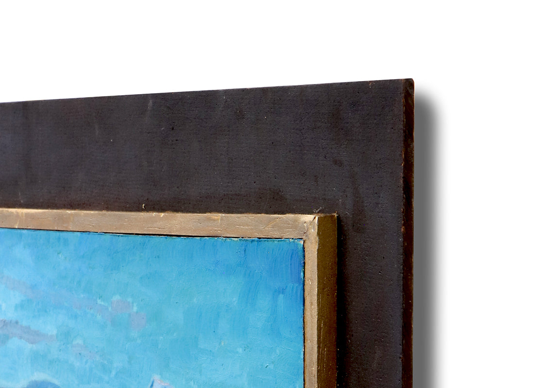 The Coast (Marine Landscape in Moonlight), Painting, circa 1950-1970