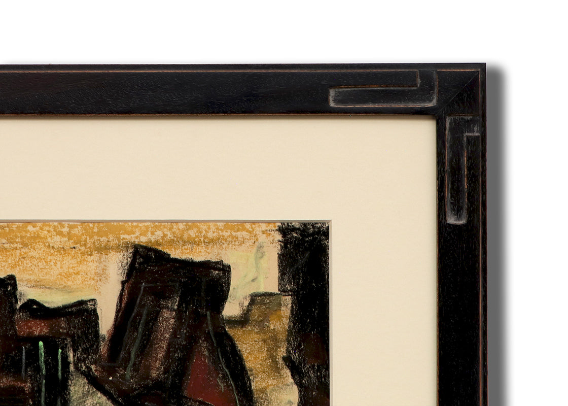 Waterfall (Abstract Composition in Black, Brown, and Beige), Painting