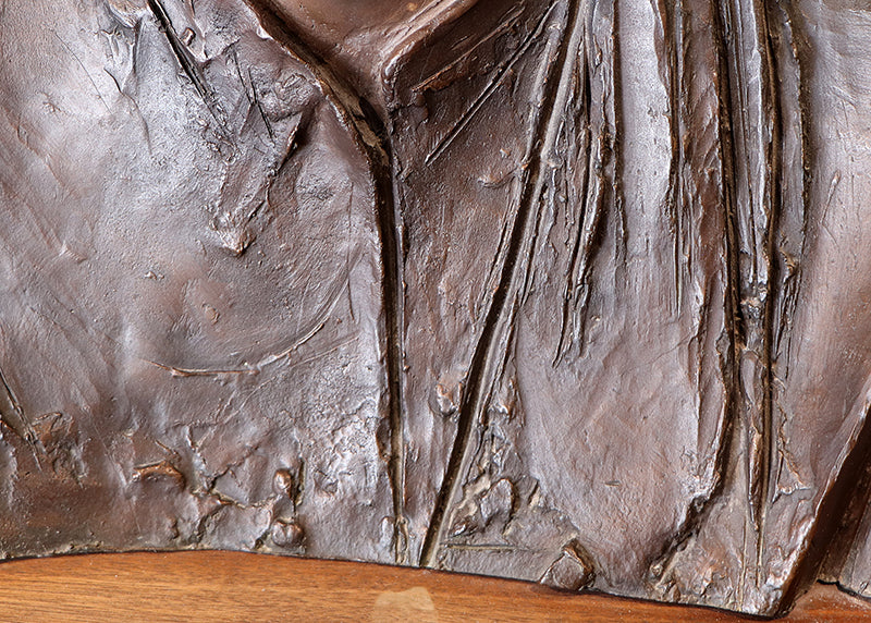 Woman with Babushka (Bronze Sculpture of a Woman), Sculpture