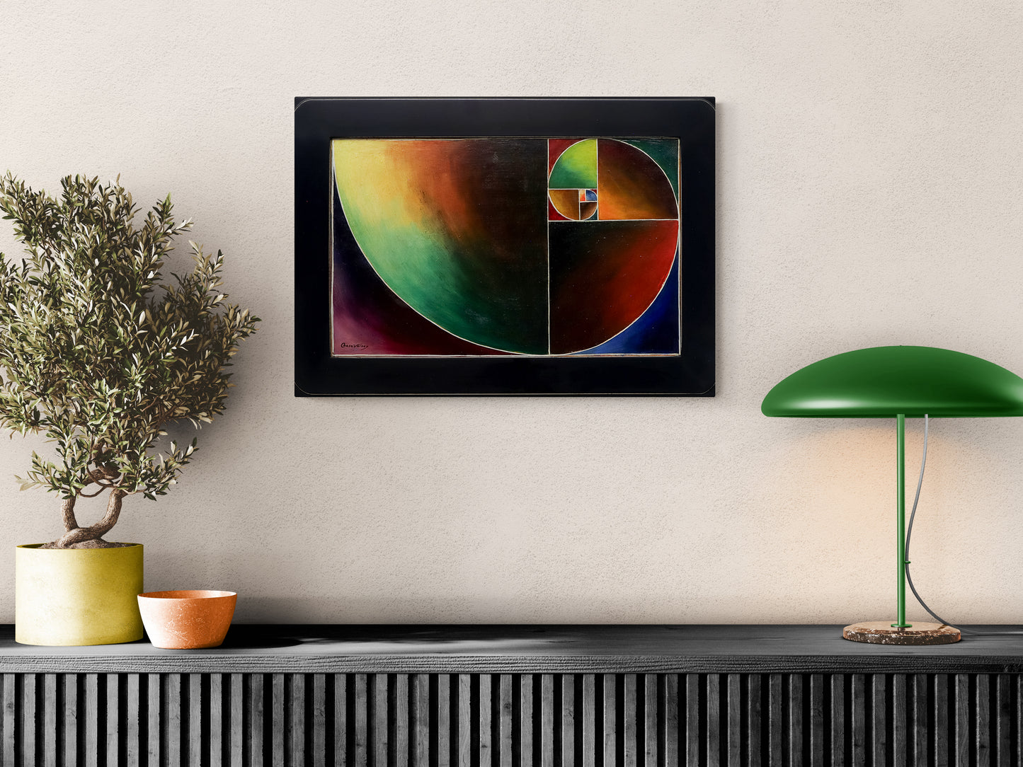 Logarithmic Spiral #2, Painting, circa 1970-1979
