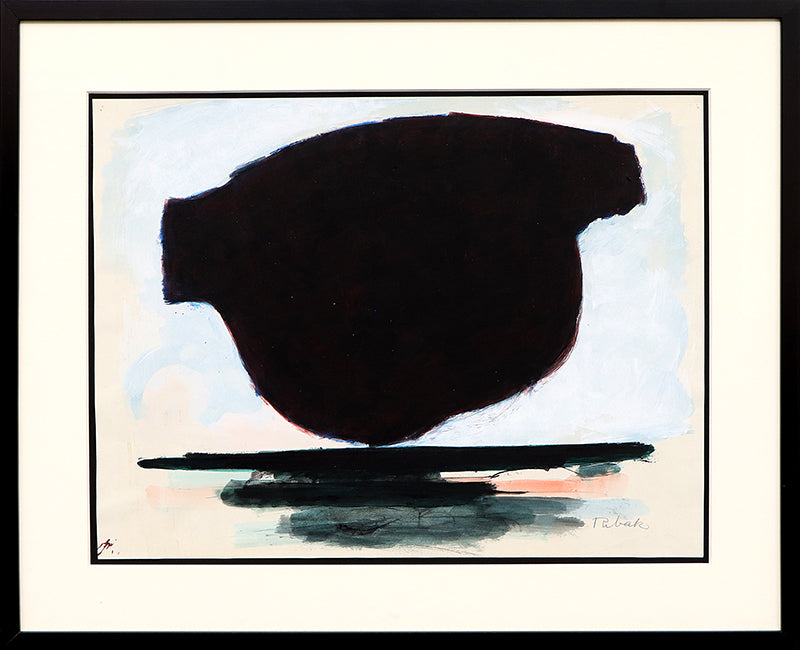 Untitled (Abstract Painting with Black Shape), Painting