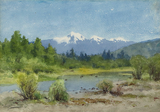 Untitled (Colorado Mountain Landscape with River), Painting, 1895