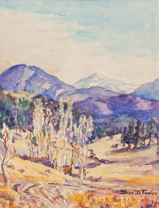 Grand Teton, Wyoming (Wyoming Mountain Landscape), Painting, circa 1930