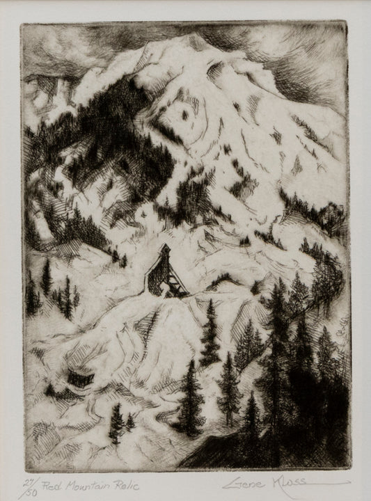 Gene Kloss (1903-1996) artwork for sale. Red Mountain Relic (View of Red Mountain, Colorado), Print, Denver, Colorado, Art Gallery)