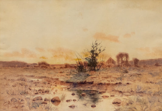Spring Blossoms (Sunrise over the Platte River), Painting, 1891