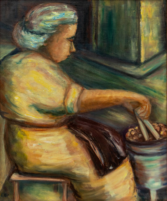 Untitled (Woman Cooking), Painting