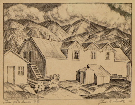 Three Gable House, NH, Print, 1934