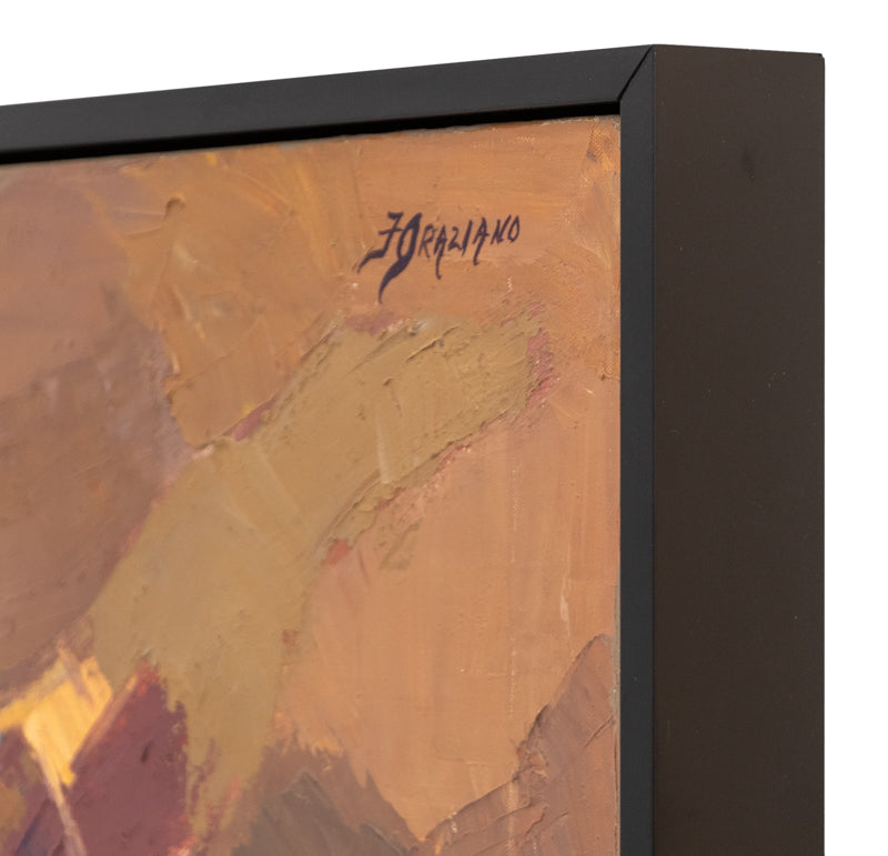 Galaxie #122 (Abstract Composition in Mauve, Violet, Yellow, and Taupe), Painting, 1971