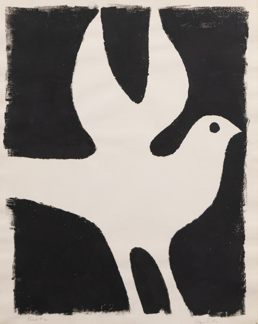 Bird #2 (White Dove on Black Field), Print, circa 1949