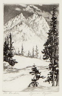 The Rockies (Snowy Mountain Landscape, Colorado), Print, circa 1930-1960