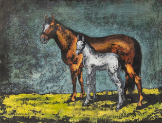 Untitled (Mare and Her Foal), Painting