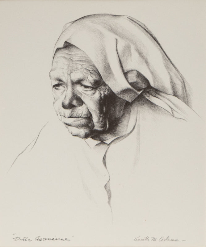 Kenneth Adams (1897-1966) artwork for sale. Dona Ascensione (Elderly Woman), Print, 1950, Denver, Colorado, Art Gallery)