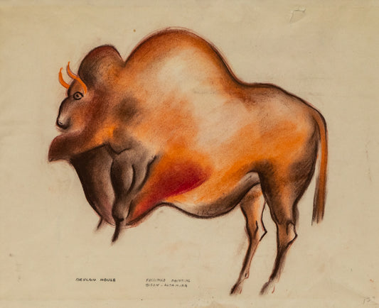 Facsimile Painting Bison - Altamira, Painting, circa 1931