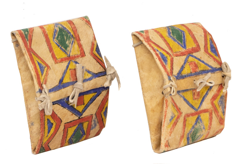 Sioux artwork for sale. Pair of Sioux Miniature Parfleche Envelopes, circa 1900, Denver, Colorado, Art Gallery)