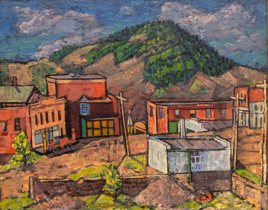 Paul K. Smith (1893-1977) artwork for sale. Colorado Mining Town, Early Sunday Morning, Painting, circa 1930-1950, Denver, Colorado, Art Gallery)