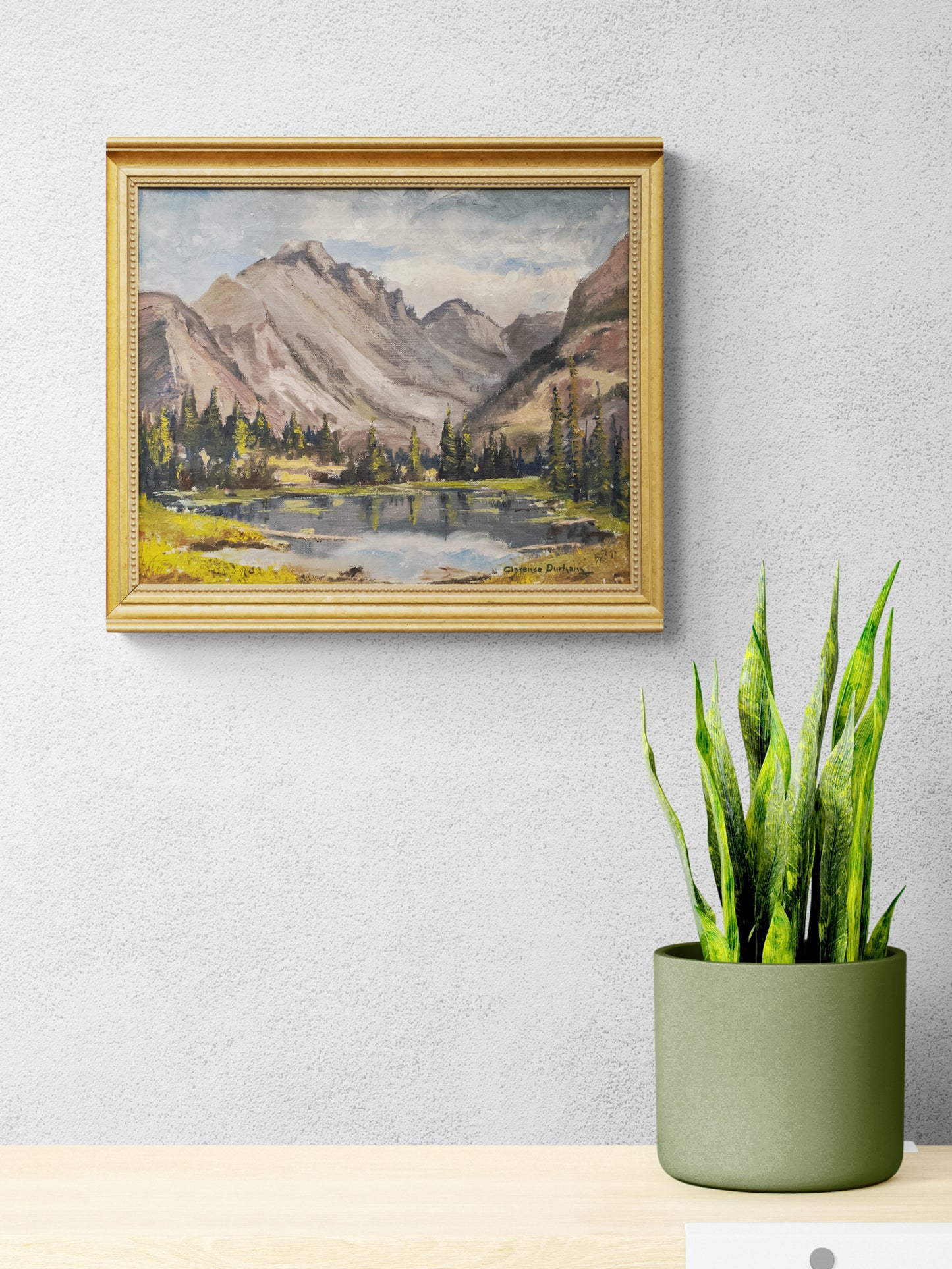 Jenny Lake (Mountain Landscape), Painting, circa 1940-1960