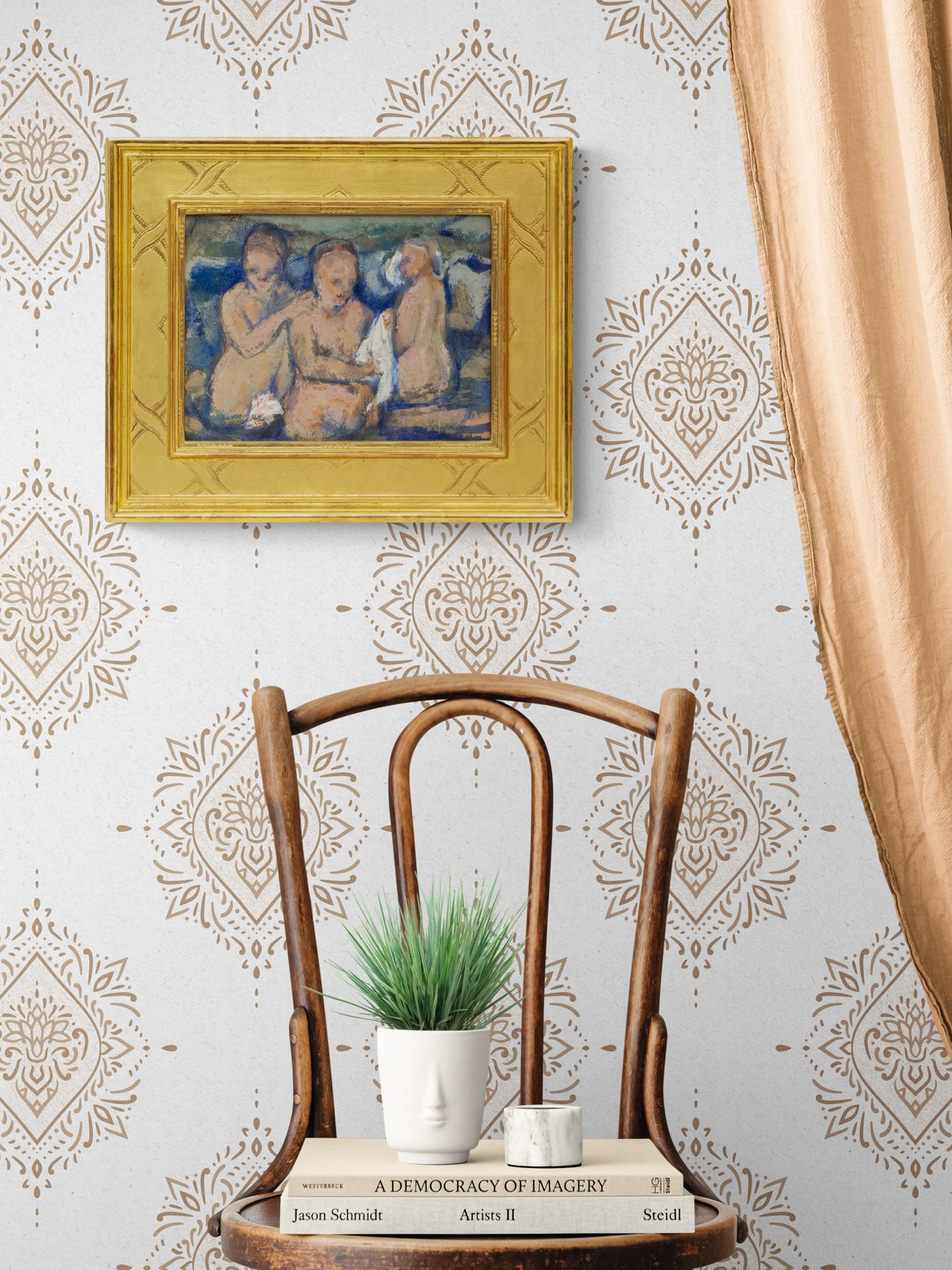 Three Bathers (Three Female Figures Bathing), Painting, circa 1940