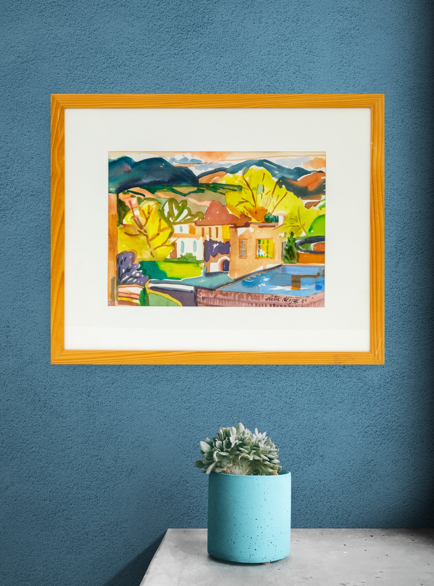 Santa Fe (New Mexico), Painting, dated 2005