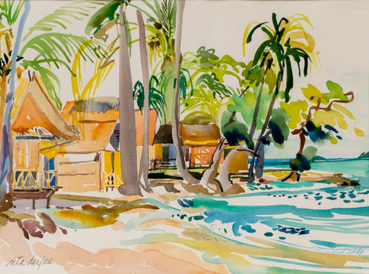Kai Bae (Beach and Palm Trees in Kai Bae, Thailand), Painting