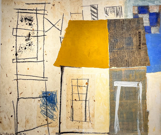 Untitled (Semi Abstracted House), Collage, dated 1991