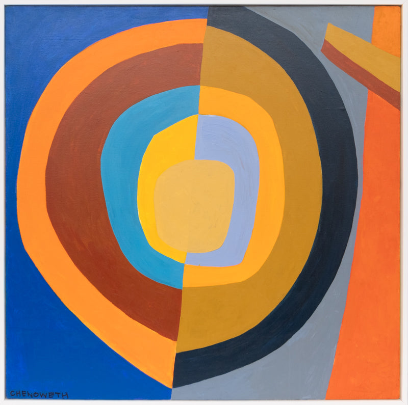 Untitled (Geometric Abstract with Circles), Painting