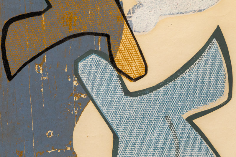 Untitled (Blue Birds), Lithograph Print, 1970s