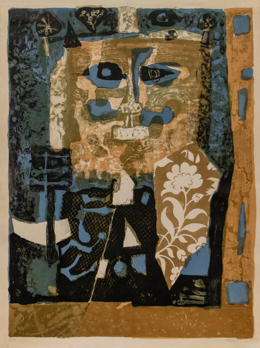 Roi Bleu Et Noir (Blue and Black King), Print, 1957