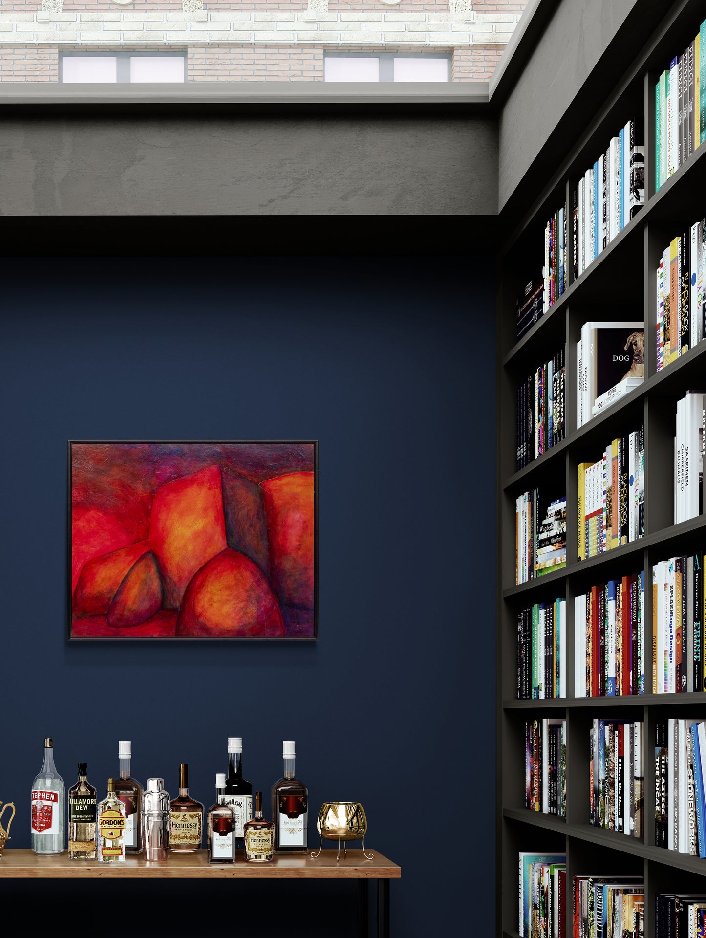 Untitled (Red Shapes), Painting