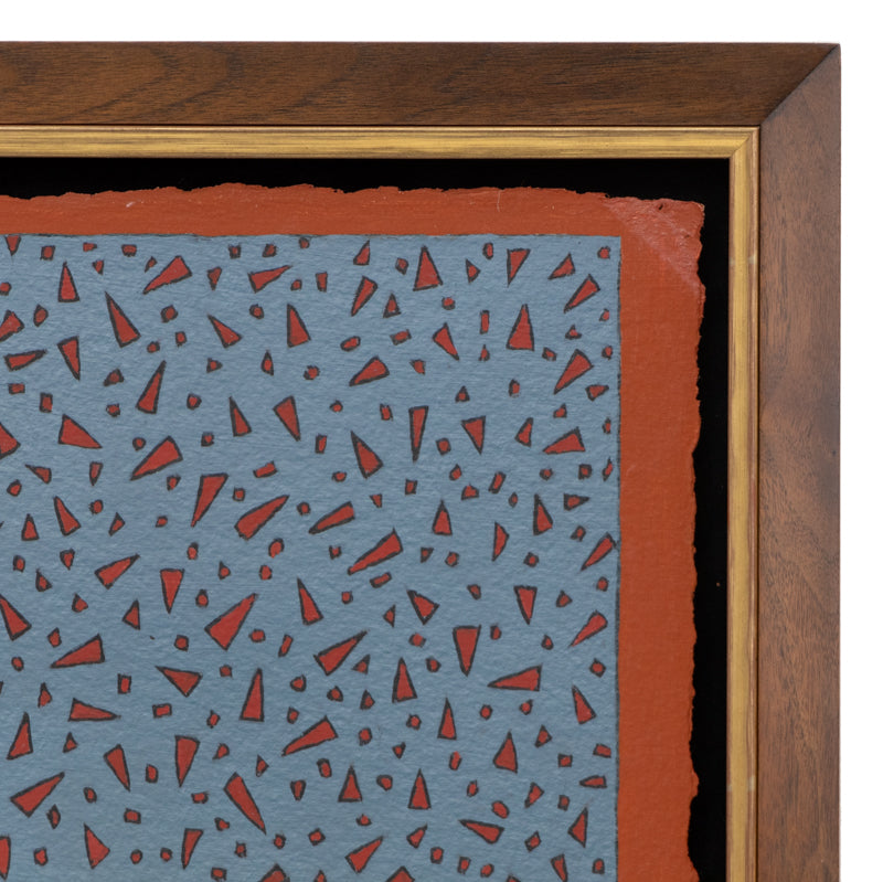 Angle of Repose (Abstracted landscape with a black mound sitting atop a green field), Painting, 2017