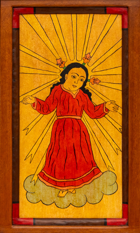 El Nino (Boy on Cloud), Retablo, dated 2021