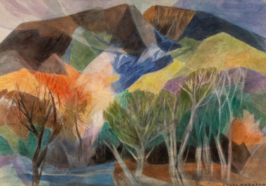 Autumn Day (Mountains and Trees in Autumn), Painting