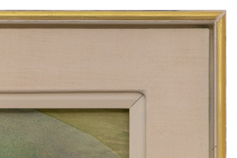 Above the Plains (Semi Abstract Colorado Landscape), Painting, circa 1970, Ethel Magafan (1916-1993), Painting, 15 ¼ x 19 ¼ inches, Shipbox: ShipBox-M, Horizontal, Small, Framed, watercolor, paper, circa 1970, 1950-1999, 1960s, 1970s, 1980s, 20th CENTURY (1900-1999), Ethel, Magafan, Abstract, Landscape, Mountains, Women Artists, Broadmoor Art Academy - Colorado Springs Fine Arts Center, Colorado, Fine Art