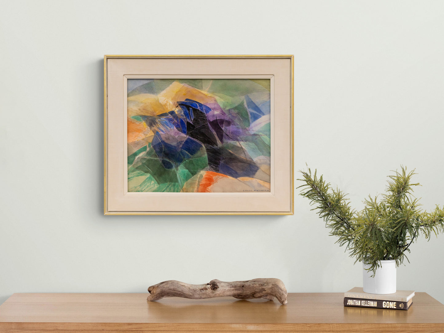 Above the Plains (Semi Abstract Colorado Landscape), Painting, circa 1970