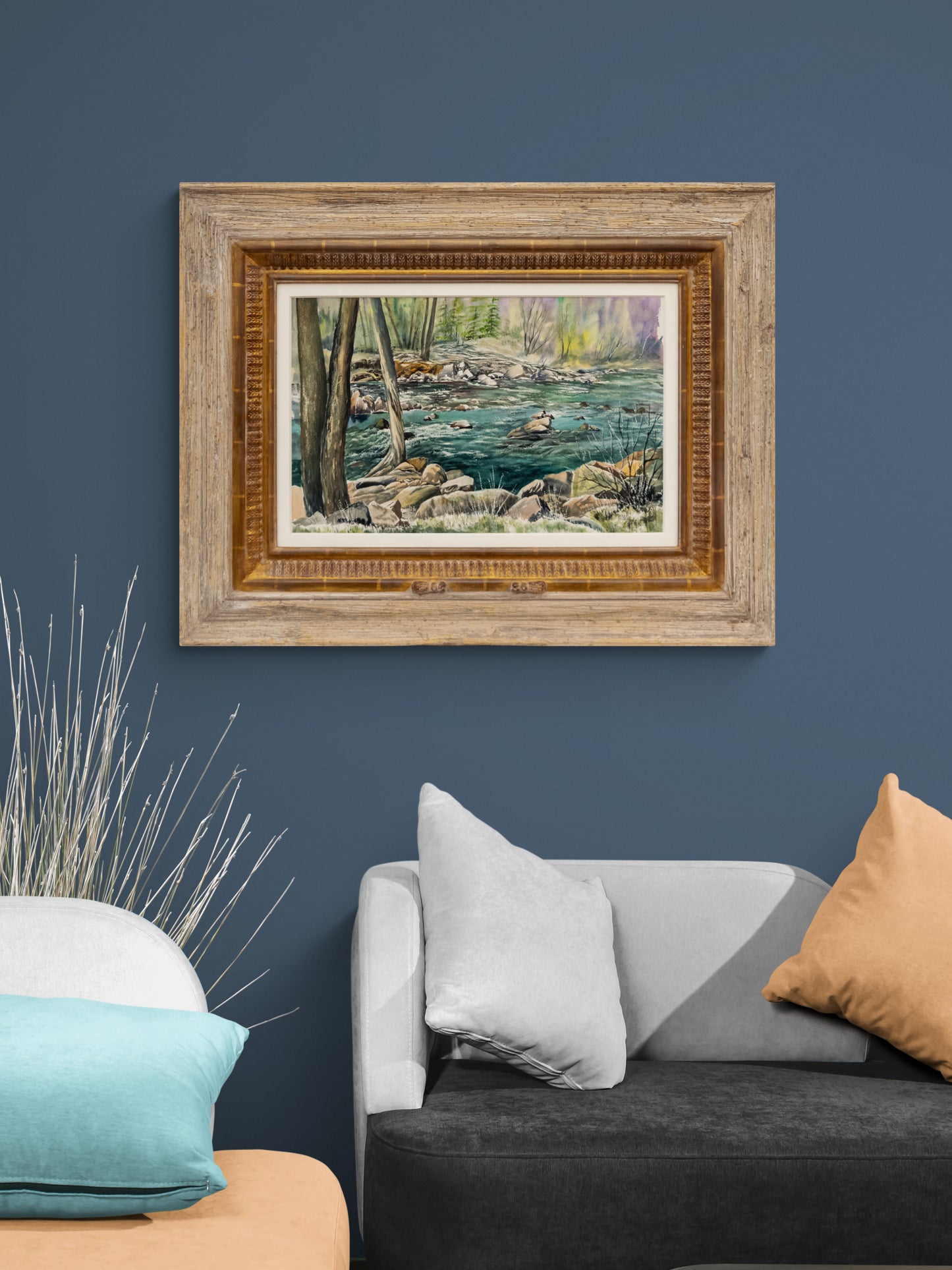 Untitled (Colorado Landscape with a Stream and Trees), Painting