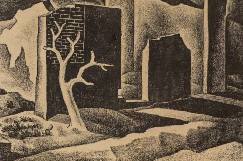 Mountain Ruins (Ruins of Central City, Colorado), Drawing, dated 1932