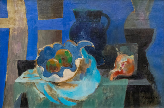 Untitled (Still Life with Bowl of Fruit), Painting, dated 1957