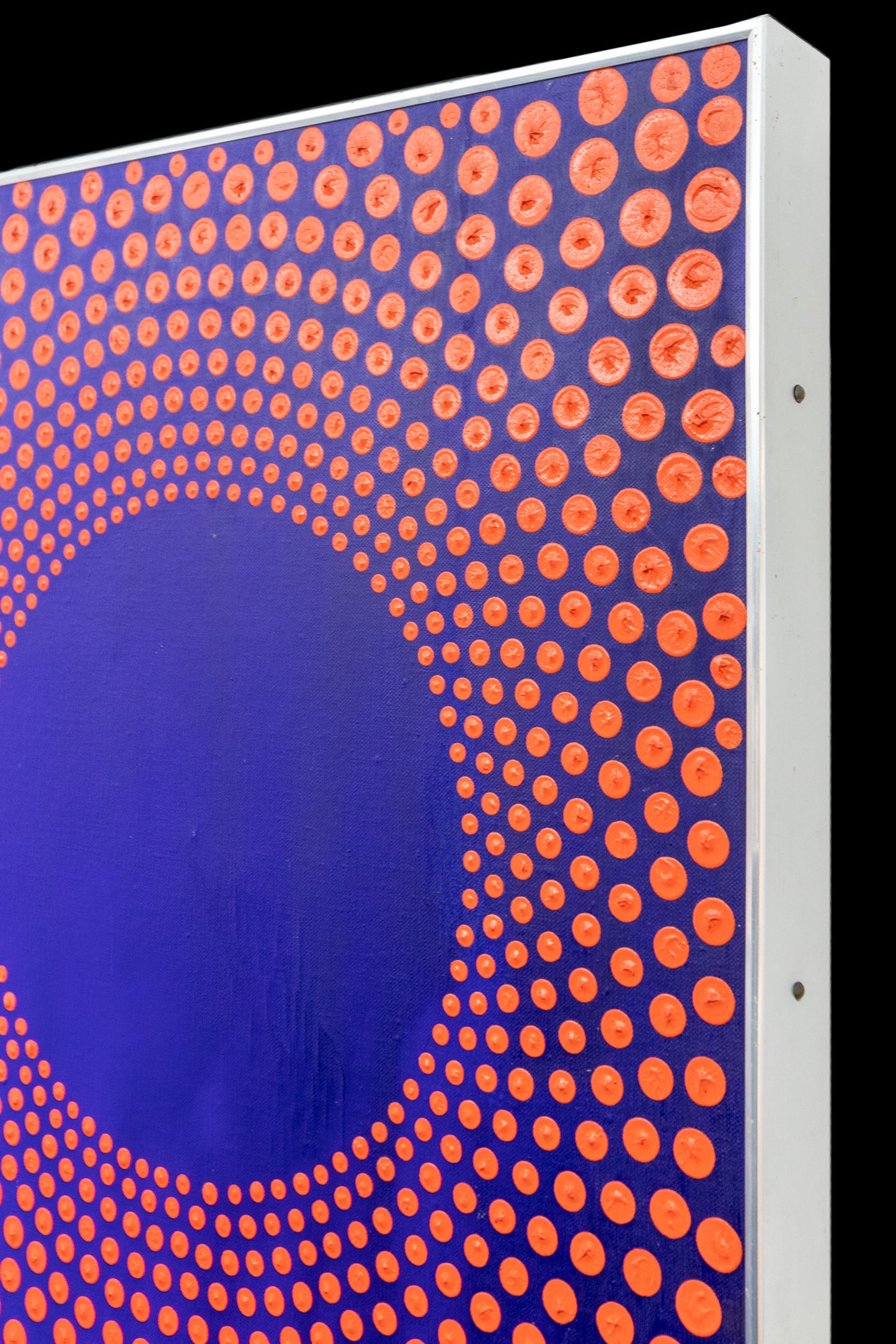 Blue Openings in Red Space, no 3 (Open Sun Series), Painting, dated 1971