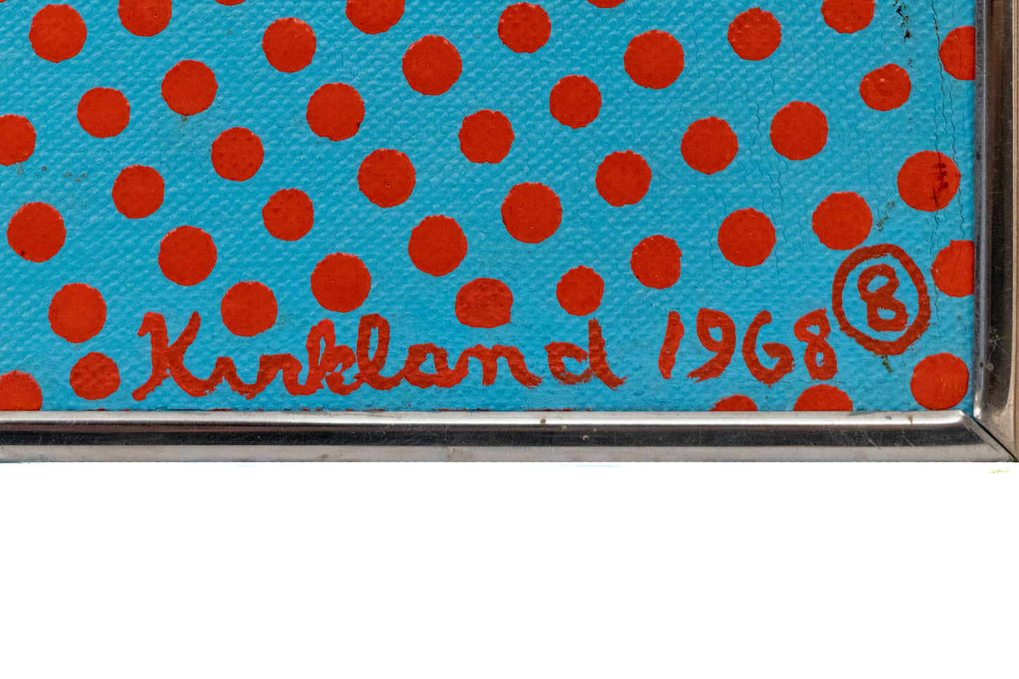 Cadmium Scarlet on Cerulean, #8 (Geometric Abstraction), Painting, dated 1968