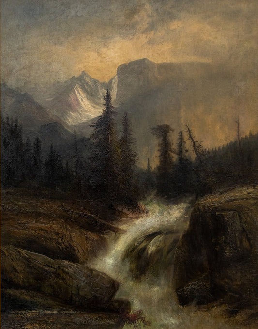 Untitled (Mountain Landscape with Waterfall), Painting