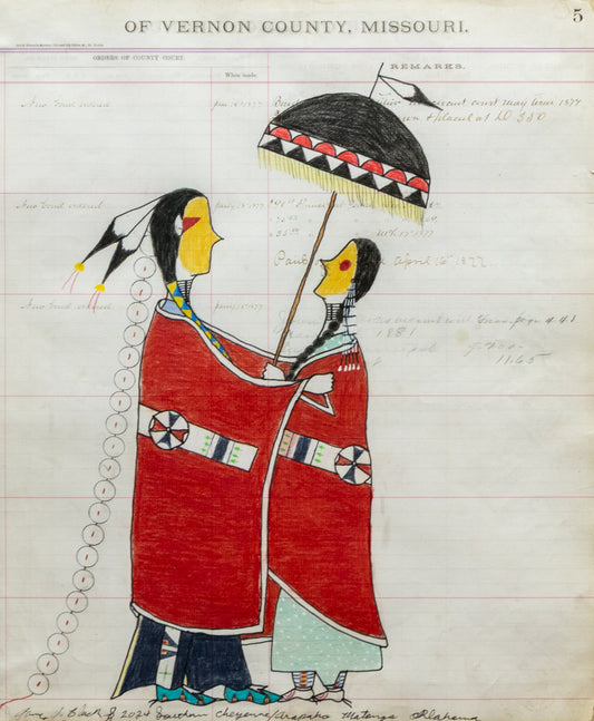 Couple Embracing, Ledger Art, dated 2024