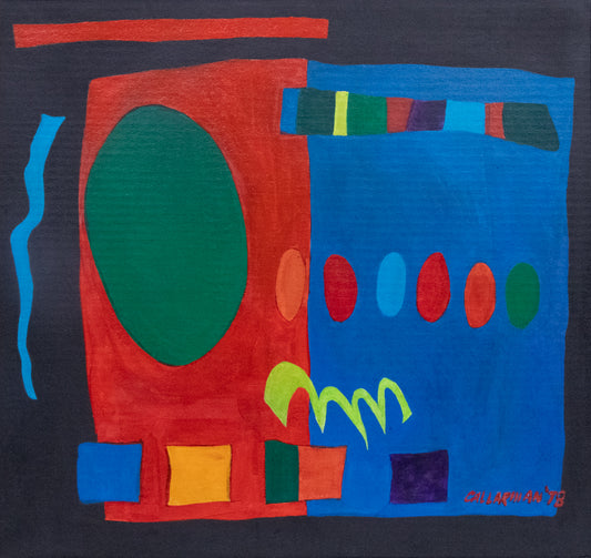 Untitled (Abstract in Primary Colors), Painting, dated 1978