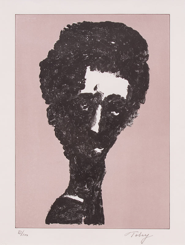 Mark Tobey (1890-1976) artwork for sale. Head of a Man; 83/100, Print, circa 1970, Denver, Colorado, Art Gallery)