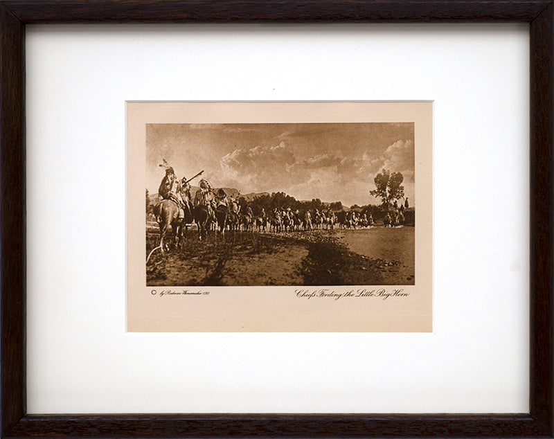 Chiefs Fording the Little Big Horn, Photogravure, copyright 1913
