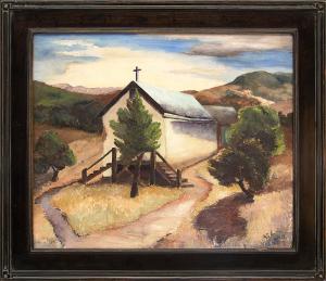 Andreas Storrs Andersen, "High Rolls, New Mexico", oil, 1942 for sale purchase consign auction denver Colorado art gallery museum